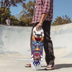 Farbiger chinesischer Drache Skateboard
