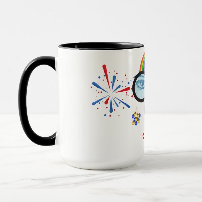 Farbiger Clown Tasse (Links)