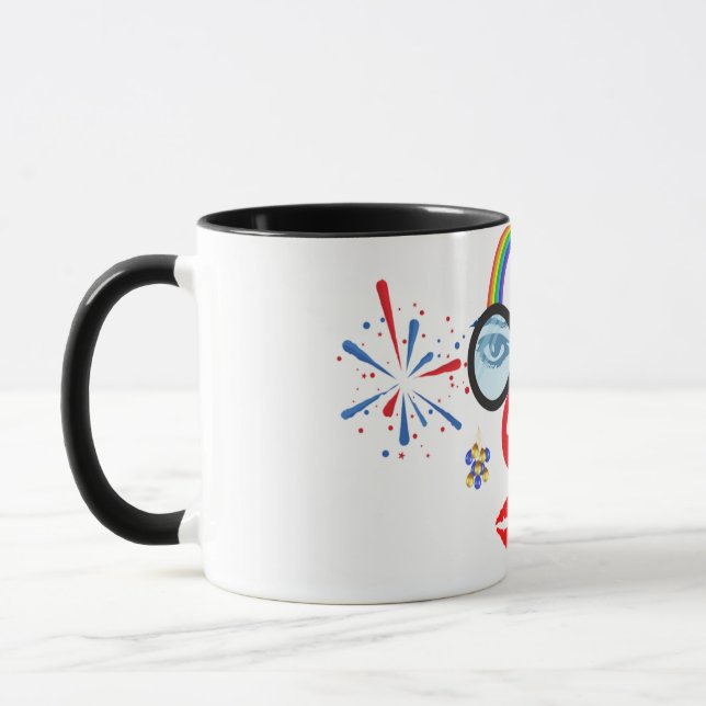 Farbiger Clown Tasse (Links)