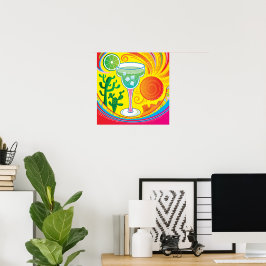 Farbiger Cocktail Poster