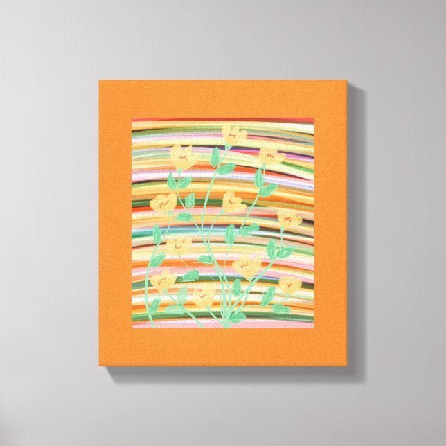 Farbiger Cube Print Leinwanddruck (Vorderseite)