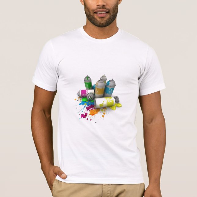 Farbiger Dosen T - Shirt (Vorderseite)