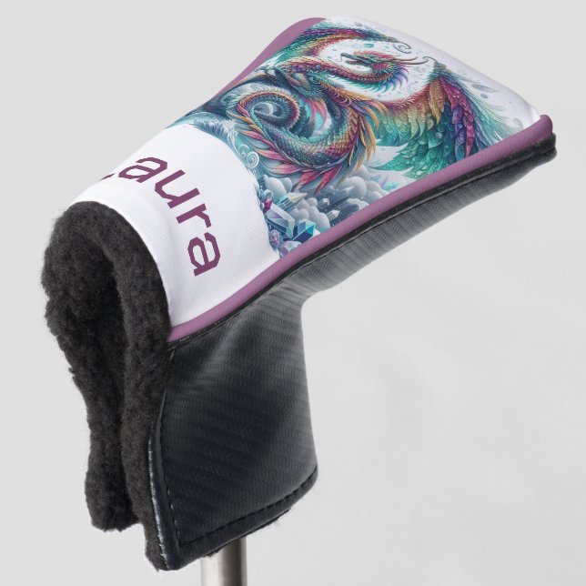 farbiger Drache Golf Headcover (3/4 Vorderseite)