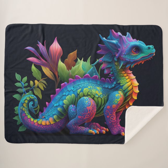 farbiger Drache Sherpadecke (Vorderseite (Horizontal))