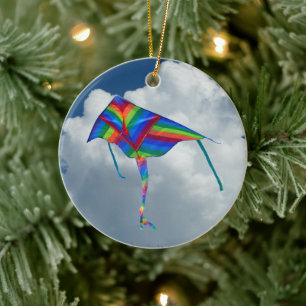 Farbiger Drachen im Himmelschmuck Keramik Ornament