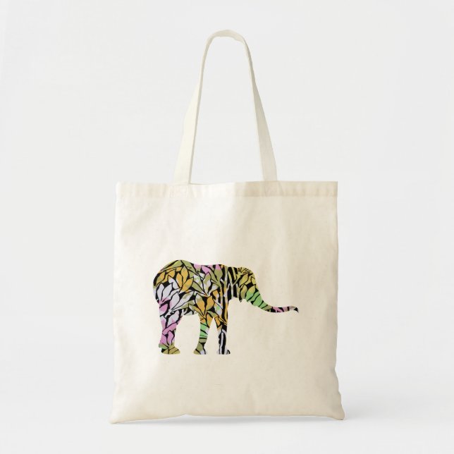 Farbiger Elefant Tragetasche (Vorne)