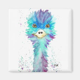 Farbiger Emugevogel Magnet