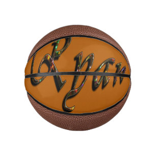 Farbiger entworfener Ryan-Name, Mini Basketball