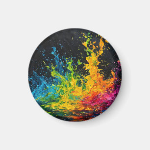 Farbiger Farbspritzer Magnet