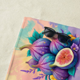 Farbiger Feigenbaum Strandtuch