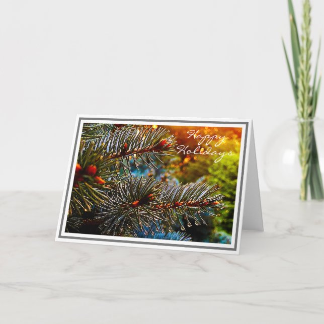 Farbiger Fichte Karte (Vorderseite)