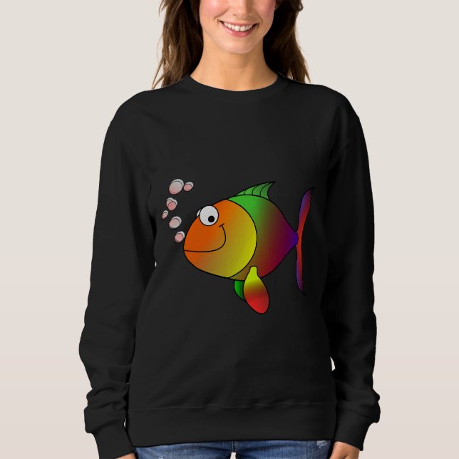 Farbiger Fisch 101 Sweatshirt (Vorderseite)
