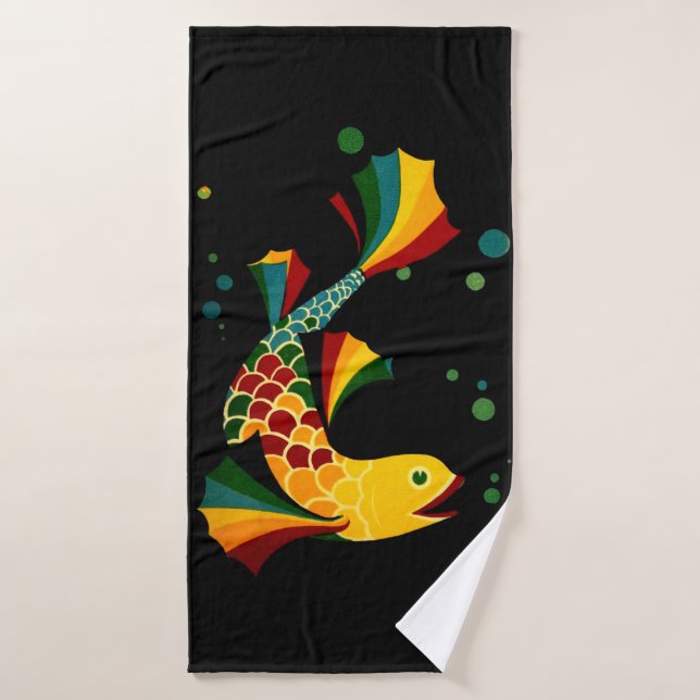 farbiger Fisch "n blubbles Badhandtuch Set (Badehandtuch)