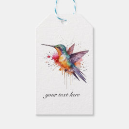 Farbiger Flug, Aquarellmingvogel Geschenkanhänger