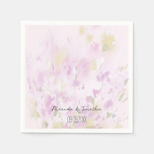 Farbiger Frühling Sommer Flora Boho Garden Serviette (Vorderseite)