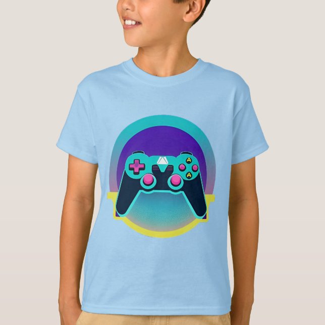 Farbiger Gaming-Controller T-Shirt (Vorderseite)