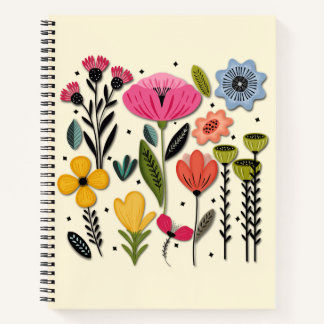 Farbiger Garten Notizbuch
