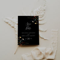 Farbiger Garten Wildblume Save-the-Date