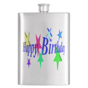Farbiger Geburtstag Flachmann