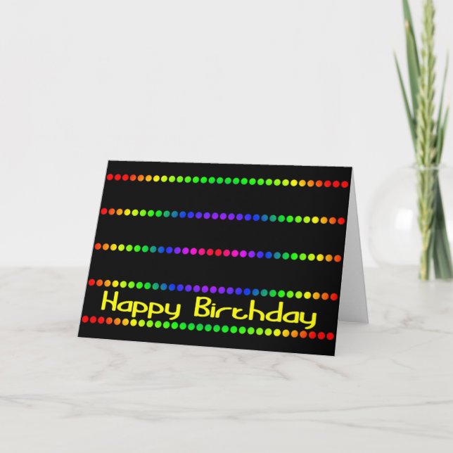 Farbiger Geburtstag Karte (Vorderseite)