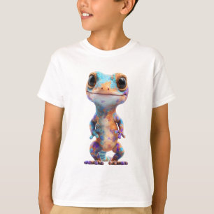Farbiger gefleckter Gecko-Echsen-Kreaturen-Kinder T-Shirt