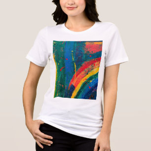 Farbiger Gemusterter T - Shirt Vibranly Artistic