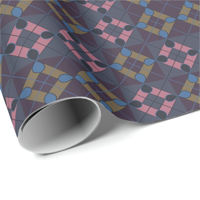 Farbiger geometrischer Diamant Geschenkpapier (Rolleneckpunkt)