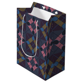 Farbiger geometrischer Diamant Mittlere Geschenktüte