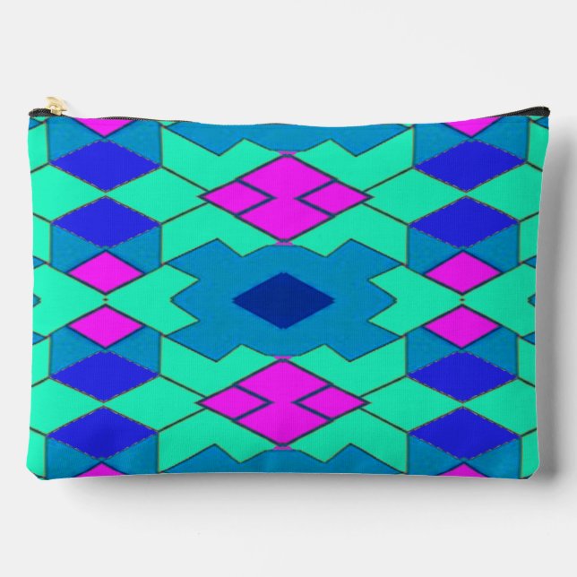 Farbiger geometrischer Schminkhalter Zubehörtasche (Vorderseite)