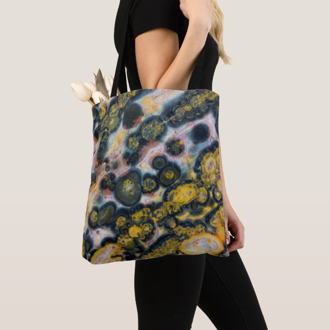 Farbiger Gepunkteter Ozean-Jasper Tasche (Von Nahem)