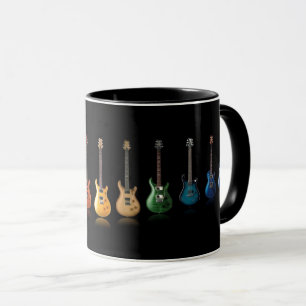 Farbiger Gitarrespieler Musikliebhaber Becher Tasse