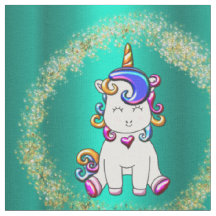 Farbiger Glitzer Aquamarin Einhorn