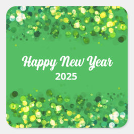 Farbiger Glitzer-Text Quadratischer Aufkleber