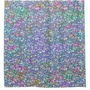 Farbiger Glitzer und Glitzern Duschvorhang