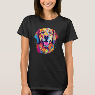 Farbiger Golden Retriever mit großen Augen Porträt T-Shirt