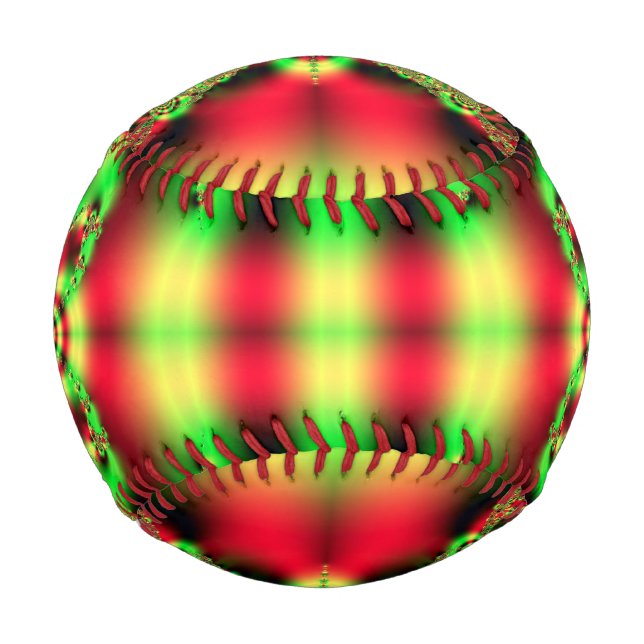 Farbiger grüner und roter Tartan Baseball (Vorderseite)
