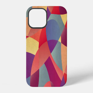 Farbiger Grunge: Geometrischer Dreiecke Hintergrun iPhone 12 Hülle