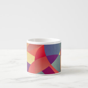 Farbiger Grunge: Hintergrund geometrischer Dreieck Espressotasse
