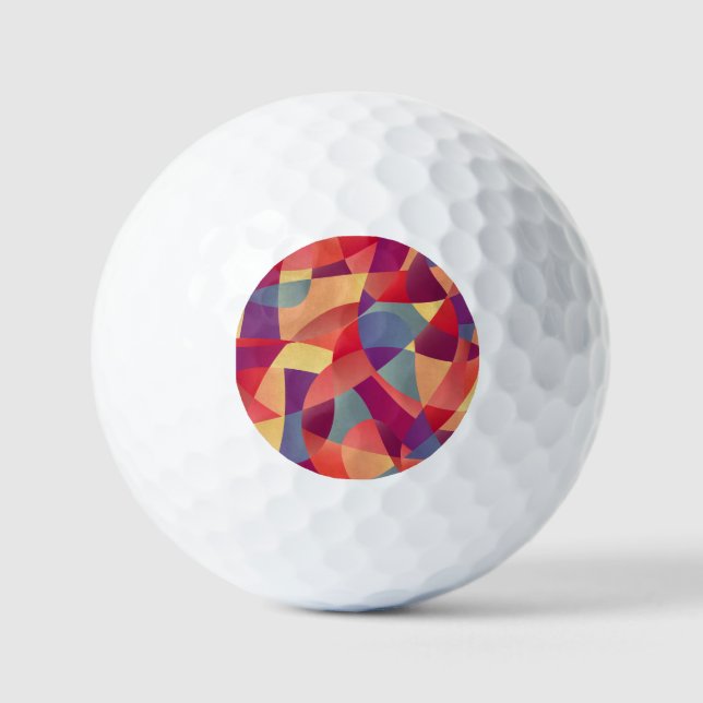 Farbiger Grunge: Hintergrund geometrischer Dreieck Golfball (Vorderseite)