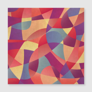 Farbiger Grunge: Hintergrund geometrischer Dreieck Magnetkarte