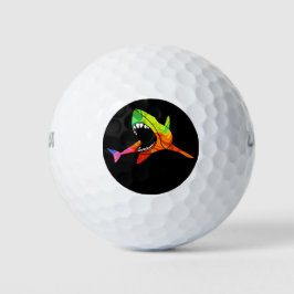 Farbiger Hai Golfball