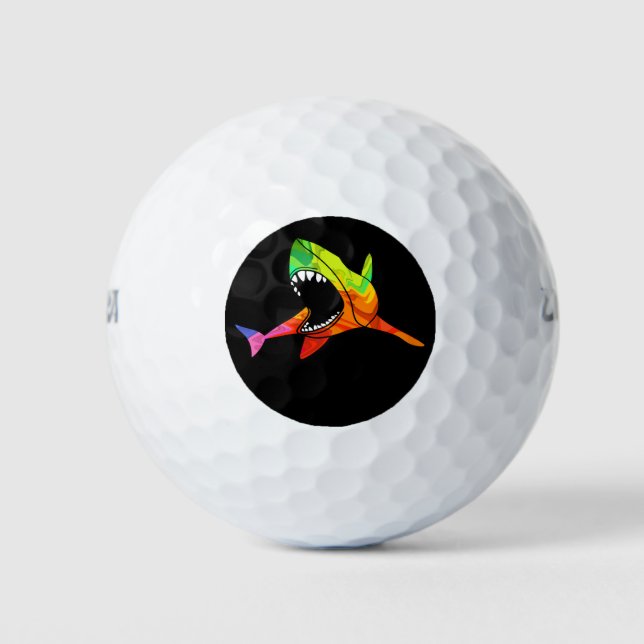 Farbiger Hai Golfball (Vorderseite)