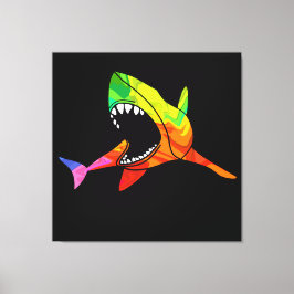 Farbiger Hai Leinwanddruck