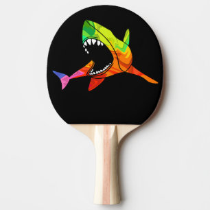 Farbiger Hai Tischtennis Schläger