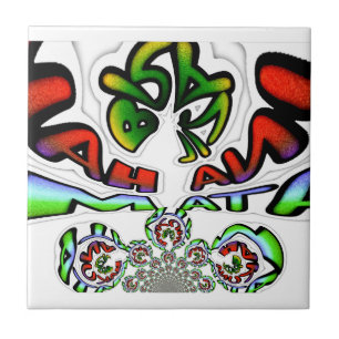 Farbiger Hakuna Matata Graffiti-Kunst-Druck Fliese