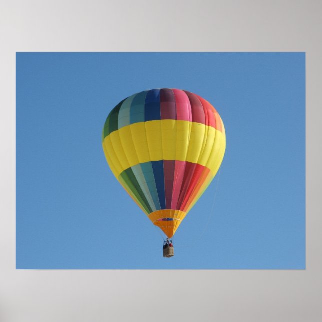Farbiger Heißluftballon Poster (Vorne)