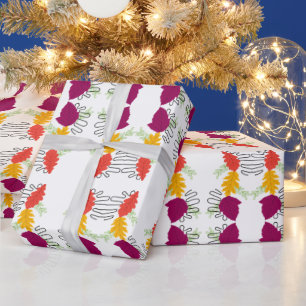 Farbiger Herbst rustikal Geschenkpapier
