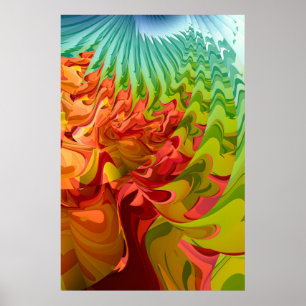 Farbiger Herbstbaum Poster