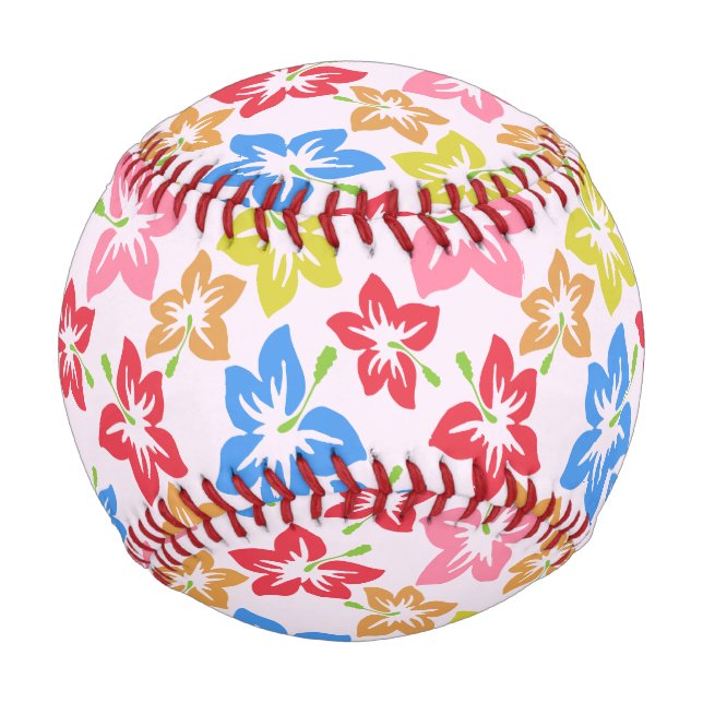 Farbiger Hibiskus, Muster von Blume Baseball (Rückseite)