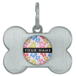 Farbiger Hibiskus, Muster von Blume, Ihr Name Tiermarke